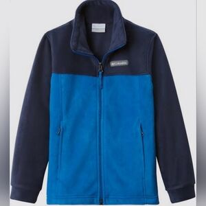 Columbia Two-Tone Blue and Black Fleece Jacket